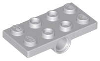 Lego (N) ~ Plate Modified 2 x 4 with Pin Holes ~ [Light Bluish Gray]
