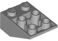 Lego (N) ~ Slope Inverted 33 3 x 2 with Hollow Round Bottom Tube ~ [Light Bluish Gray]