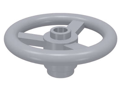 Lego (U) ~ Technic Steering Wheel Small 3 Studs Diameter ~ [Light Bluish Gray]