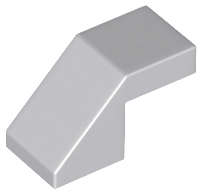 Lego (N) ~ Slope 45 2 x 1 with Cutout without Stud ~ [Light Bluish Gray]