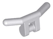 Lego (N) ~ Minifigure Utensil Handlebars ~ [Light Bluish Gray]