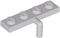 Lego (N) ~ Plate Modified 1 x 4 with Bar Arm Down ~ [Light Bluish Gray]