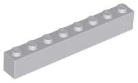Lego (N) ~ Brick 1 x 8 ~ [Light Bluish Gray]