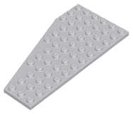 Lego (N) ~ Wedge Plate 12 x 6 Right ~ [Light Bluish Gray]