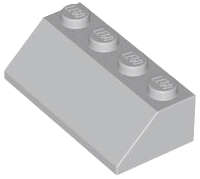 Lego (N) ~ Slope 45 2 x 4 ~ [Light Bluish Gray]