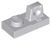 Lego (N) ~ Hinge Plate 1 x 2 Locking with 1 Finger on Top ~ [Light Bluish Gray]