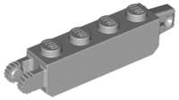 Lego (N) ~ Hinge Brick 1 x 4 Locking with 1 Finger Vertical End and 2 Fingers  ~ [Light Bluish Gray]