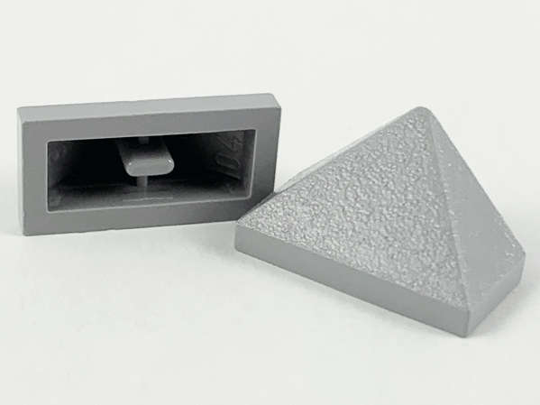 Lego (U) ~ Slope 45 2 x 1 Triple with Inside Bar ~ [Light Bluish Gray]