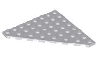 Lego (N) ~ Wedge Plate 8 x 8 Cut Corner ~ [Light Bluish Gray]