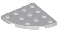 Lego (N) ~ Plate Round Corner 4 x 4 ~ [Light Bluish Gray]