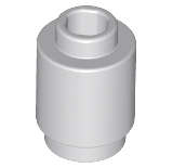 Lego (U) ~ Brick Round 1 x 1 ~ [Light Bluish Gray]