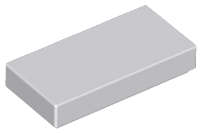 Lego (N) ~ Tile 1 x 2 ~ [Light Bluish Gray]