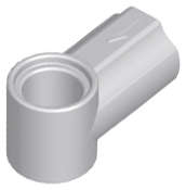 Lego (N) ~ Technic Axle and Pin Connector Angled #1 ~ [Light Bluish Gray]
