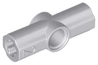 Lego (N) ~ Technic Axle and Pin Connector Angled #2 - 180 degrees ~ [Light Bluish Gray]