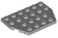 Lego (U) ~ Wedge Plate 4 x 6 Cut Corners ~ [Light Bluish Gray]