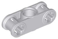 Lego (N) ~ Technic Axle and Pin Connector Perpendicular 3L with Center Pin Hol ~ [Light Bluish Gray]