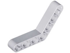 Lego (N) ~ Technic Liftarm Modified Bent Thick 1 x 7 (4 - 4) ~ [Light Bluish Gray]