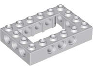 Lego (N) ~ Technic Brick 4 x 6 Open Center ~ [Light Bluish Gray]