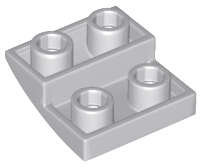 Lego (N) ~ Slope Curved 2 x 2 x 2/3 Inverted ~ [Light Bluish Gray]