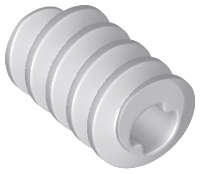 Lego (N) ~ Technic Gear Worm Screw Long Axle Opening Type II ~ [Light Bluish Gray]