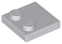 Lego (U) ~ Tile Modified 2 x 2 with Studs on Edge ~ [Light Bluish Gray]
