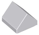 Lego (N) ~ Slope 45 1 x 1 x 2/3 Double ~ [Light Bluish Gray]