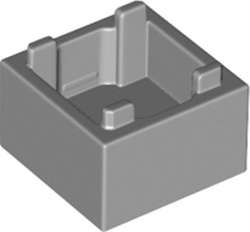 Lego (N) ~ Container Box 2 x 2 x 1 - Top Opening with Flat Inner Bottom ~ [Light Bluish Gray]