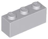 Lego (N) ~ Brick 1 x 3 ~ [Light Bluish Gray]