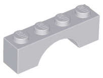 Lego (N) ~ Arch 1 x 4 ~ [Light Bluish Gray]