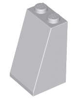 Lego (N) ~ Slope 75 2 x 2 x 3 - Solid Studs ~ [Light Bluish Gray]