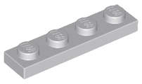 Lego (N) ~ Plate 1 x 4 ~ [Light Bluish Gray]