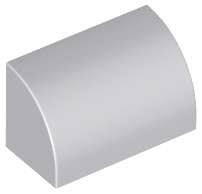 Lego (N) ~ Slope Curved 1 x 2 with Bottom Stud Holder ~ [Light Bluish Gray]