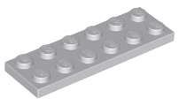 Lego (N) ~ Plate 2 x 6 ~ [Light Bluish Gray]