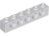 Lego (U) ~ Technic Brick 1 x 6 with Holes ~ [Light Bluish Gray]