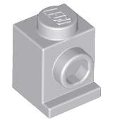 Lego (N) ~ Brick Modified 1 x 1 with Headlight ~ [Light Bluish Gray]