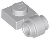 Lego (N) ~ Plate Modified 1 x 1 with Light Attachment - Thick Ring ~ [Light Bluish Gray]