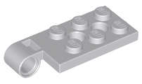 Lego (N) ~ Hinge Plate 2 x 4 with Pin Hole and 2 Holes - Top ~ [Light Bluish Gray]