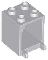 Lego (N) ~ Container Box 2 x 2 x 2 ~ [Light Bluish Gray]