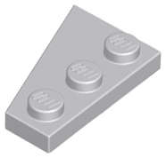 Lego (U) ~ Wedge Plate 3 x 2 Right ~ [Light Bluish Gray]