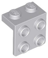 Lego (N) ~ Bracket 1 x 2 - 2 x 2 ~ [Light Bluish Gray]