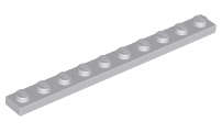 Lego (N) ~ Plate 1 x 10 ~ [Light Bluish Gray]