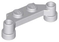 Lego (N) ~ Plate Modified 1 x 4 Offset ~ [Light Bluish Gray]