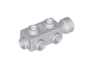 Lego (N) ~ Brick Modified 1 x 2 x 2/3 with Studs on Sides and Extended Stud Re ~ [Light Bluish Gray]