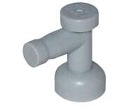 Lego (N) ~ Tap 1 x 1 without Hole in Nozzle End ~ [Light Bluish Gray]