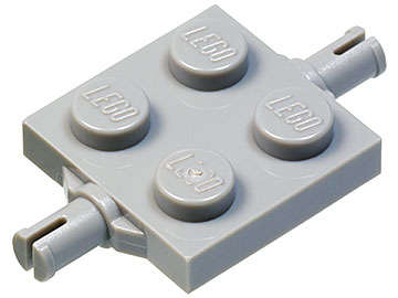 Lego (U) ~ Plate Modified 2 x 2 with Wheels Holder ~ [Light Bluish Gray]