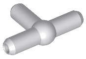 Lego NEW - Pneumatic T Piece Second Version (T Bar with Ball in Center)~ [Light Bluish Gray]