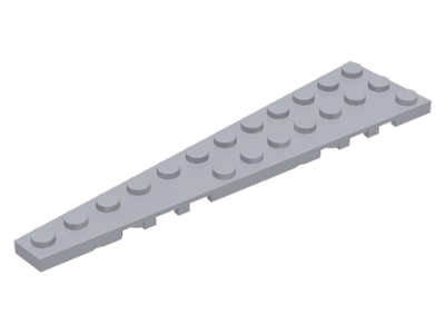 Lego (N) ~ Wedge Plate 12 x 3 Left ~ [Light Bluish Gray]