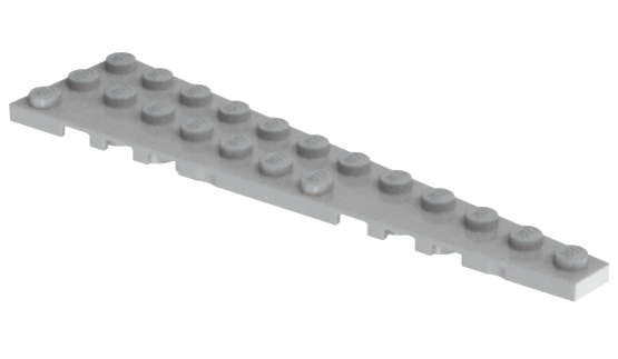 Lego (N) ~ Wedge Plate 12 x 3 Right ~ [Light Bluish Gray]