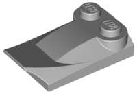 Lego (U) ~ Slope Curved 3 x 2 x 2/3 with 2 Studs Wing End ~ [Light Bluish Gray]