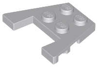 Lego (U) ~ Wedge Plate 3 x 4 with Stud Notches ~ [Light Bluish Gray]